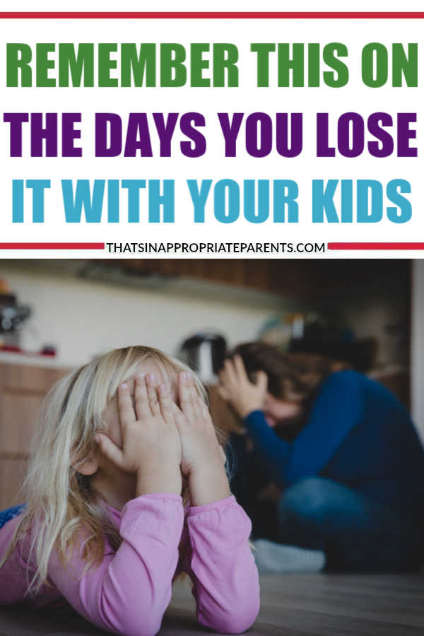 Motherhood is a challenging experience and it's important to remember that even mothers make mistakes. Here's what you need to remember on the days you lose it with your kids. #motherhood #patience #kids #momlife #filterfreeparents