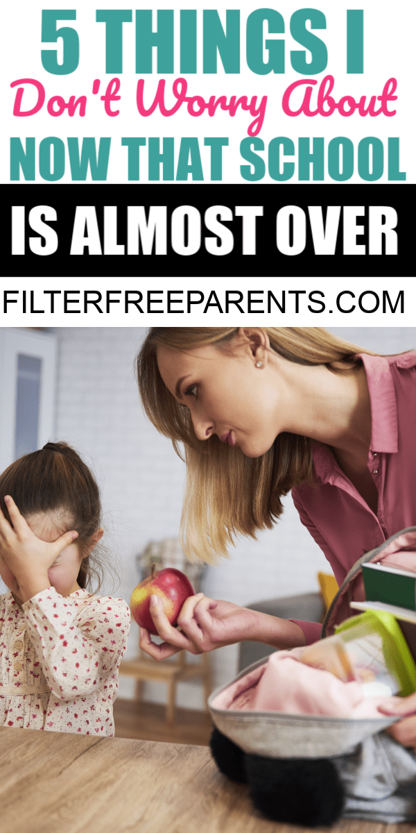 By the time you get to April and May, your'e exhausted as a mom. Here are 5 things I just give up worrying about as we approach the end of the school year. #momlife #humor #parenting #summer