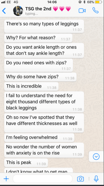 This Man Tried To Buy Leggings For His Girlfriend & His Hilarious Text  Messages Are Going Viral