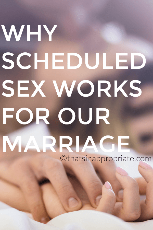 Keeping the spice alive in your sex life after marriage can sometimes be difficult. Here's why one couple schedules sex and how it might work for your marriage too. #momlife #marriage #sexlife #sex #parenting #motherhood #momlife #marriedlife