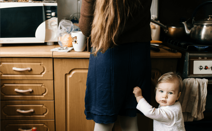 So much of mothering when your kids are little is just being able to find moments to be present. Here's how to enjoy life and not worry about the messy house so much. #cleaning #messyhouse #momlife #parenting #motherhood