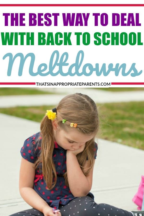 Back to school can be a hard transition for many kids. It can result in acting out, emotional overwhelm, and tantrums that are not typical for your child. Here's the best way to help your child deal with back to school meltdowns. #positiveparenting #motherhood #momlife #raisingkids #positiveparentingsolutions #emotionaloverwhelm #tantrums