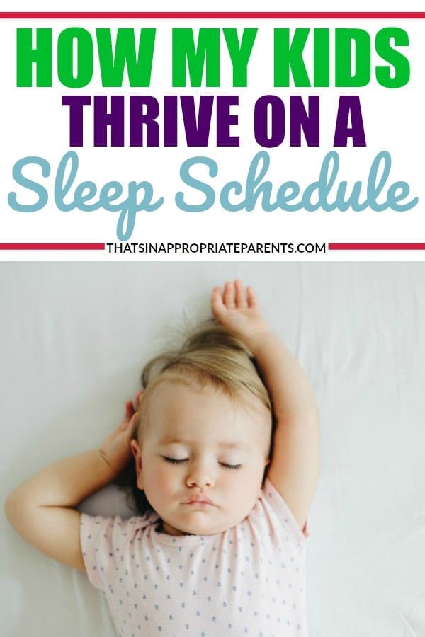 I never thought that my kids would need such a rigid sleep schedule, but it has saved our sanity as parents. Kids need their sleep, and here's how my kids thrive on a sleep routine that works for our family. #sleep #sleepschedule #sleeproutine #kids #momlife #parenting #sleepissues