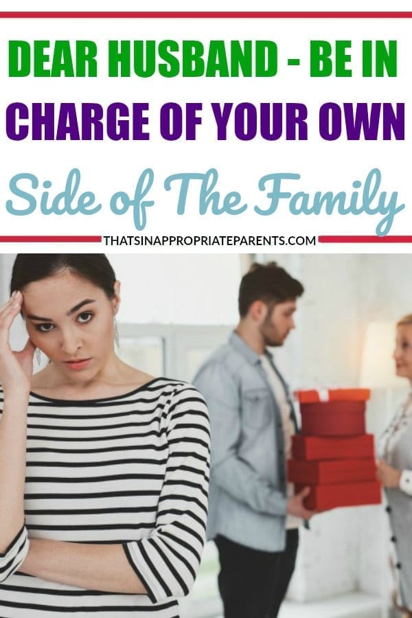 With the holiday approaching, it can be so hard to keep track of two families. This honest and raw letter to a husband about keeping track of his own side of the family is so true! #marriage #momlife