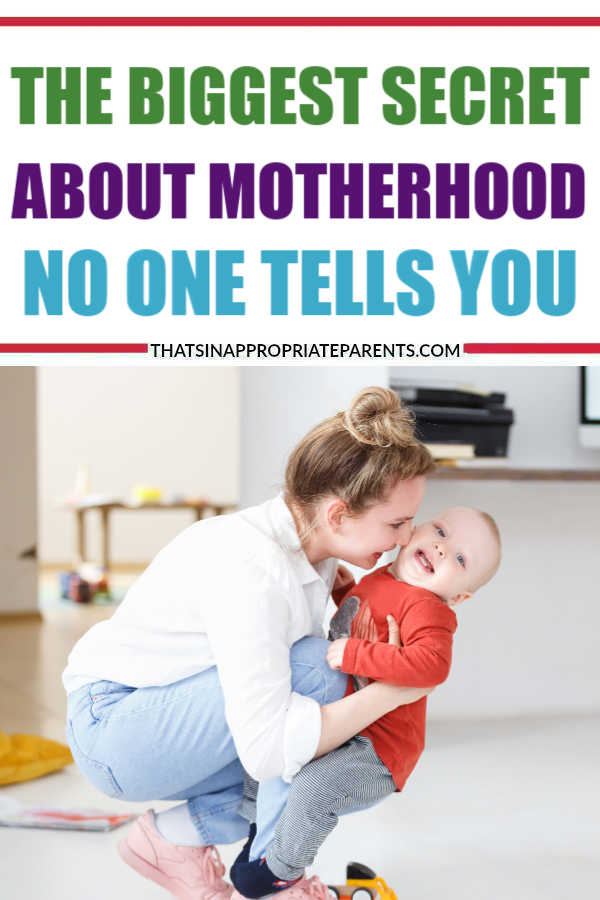 Everyone tries to tell you how motherhood will change you. But here's the biggest secret about motherhood no one tells you. #motherhood #momlife #filterfreeparents #moms #parenting