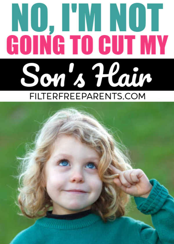 It's OK to let my little boy have long hair. And, no it's none of your business. #littleboy #hairstyles #styles #manbun #longhair #motherhood #momlife