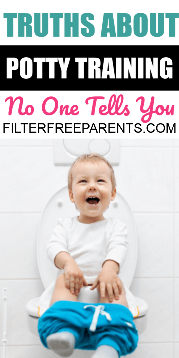 I attempted potty training my eldest when he first turned two because he showed all the signs. My munchkin hated diapers and would take them off every chance he had, he seemed interested in the potty and had started to tell me when he needed to go. He was ready... or so I thought. Here are some potty training truths no one tells you about. #pottytrainingtips #pottytraining #filterfreeparents