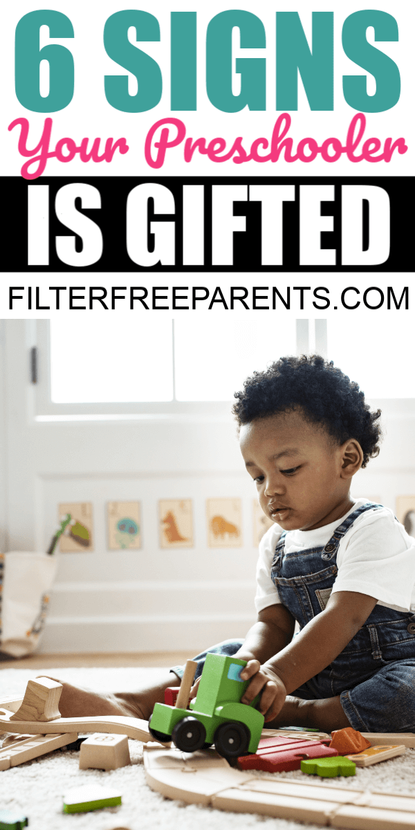 Would you know the signs if your child is gifted? How do you know in preschool aged children? One therapist shares signs that help her spot a gifted child. #gifted #preschooler #filterfreeparents