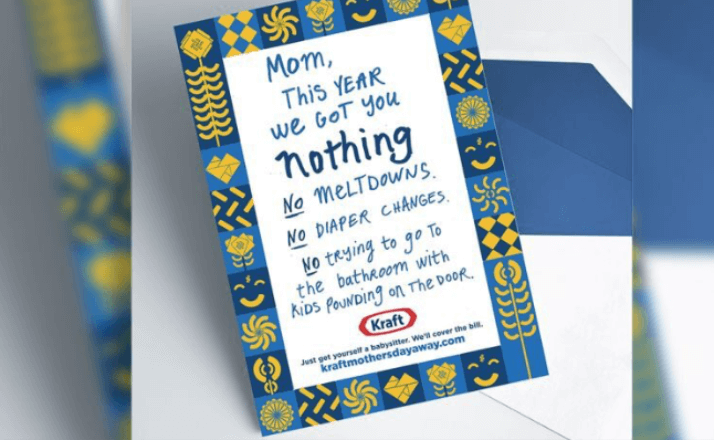 For Mother's Day, Kraft Is Going To Pay For Your Babysitter. No, Really.
