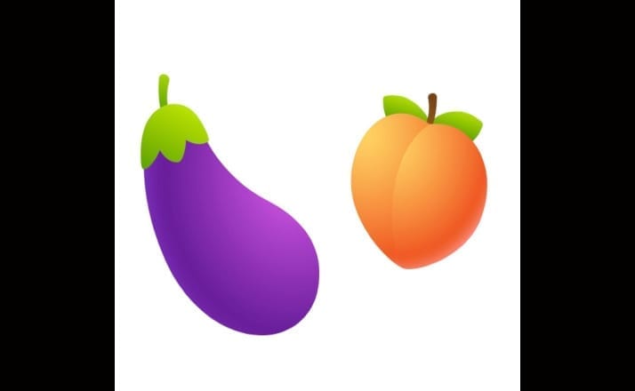 Sexy Emoji Peaches and Eggplant Gift Tags - Olivias Paper