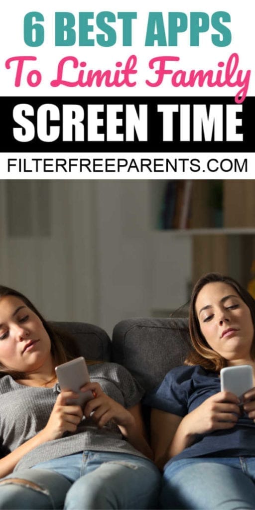 These 6 apps to limit screen time allow you to monitor your children's activity and keep them from going beyond the recommended 2 hours per day. #screentime