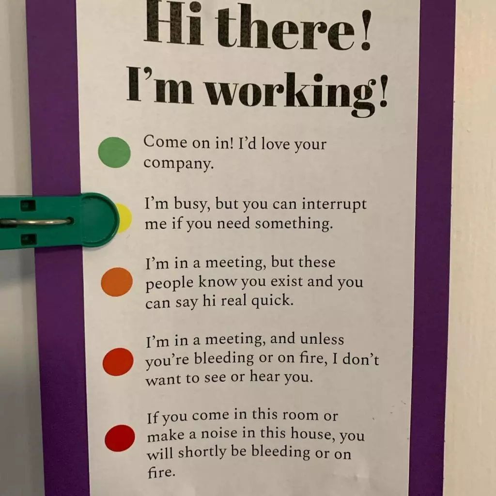 Brilliant Working Mom Created Printable Signs To Keep Kids Away And They  Are Relatable AF. - Filter Free Parents