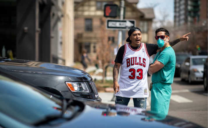 Healthcare Workers Stand Against Anti-Lockdown Demonstrators In Their Own Powerful Protest