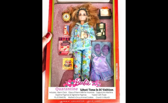 Quarantine Barbie What Time Is It? Edition Includes: Alarm Clock