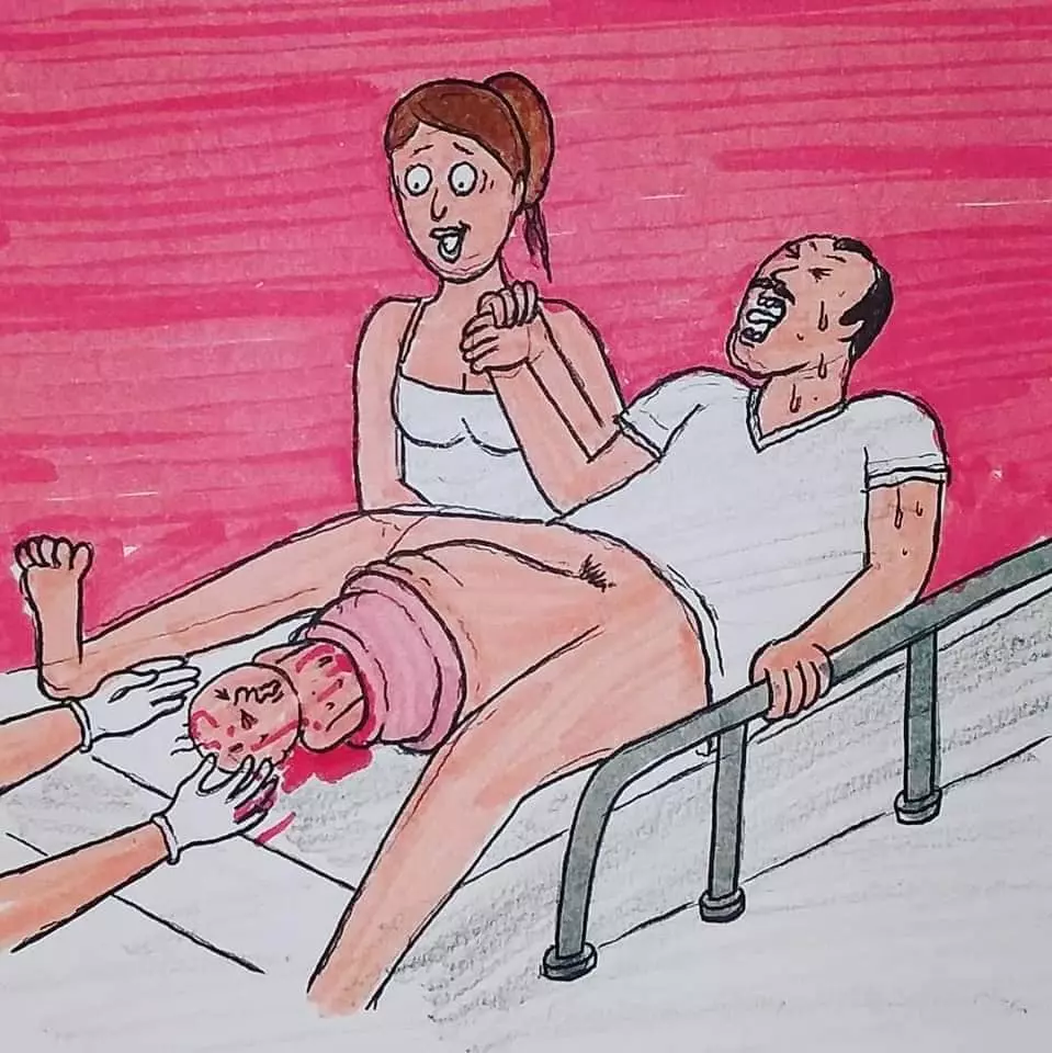 While childbirth is typically a messy, bloody business, a man giving birth ...