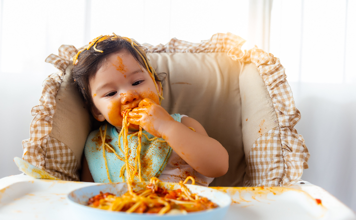 highchair mess