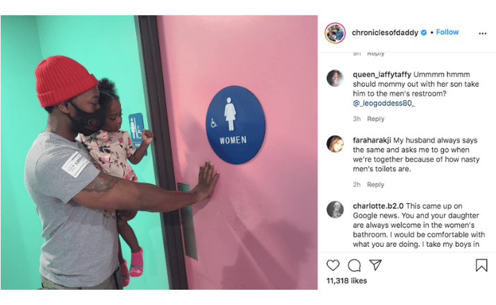 Instagram Dad Pens Viral Note Explaining Why He Won't Take His Daughters Into The Men's Room