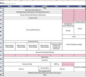 weekly calendar