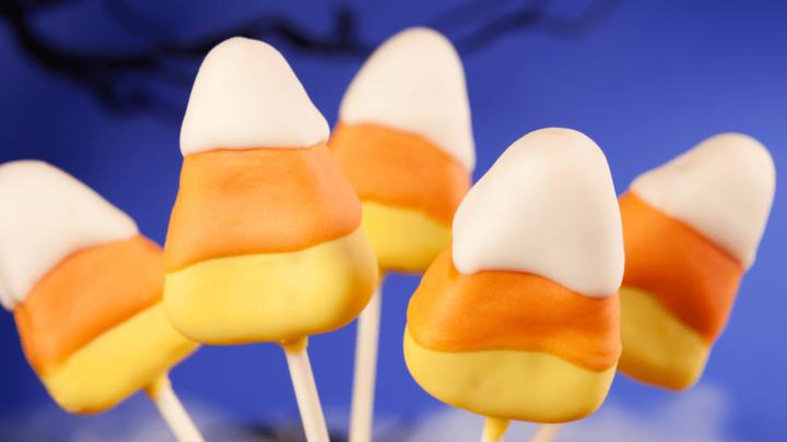 how to make candy corn cake pops