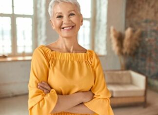 confident smiling woman now that kids are out of the house