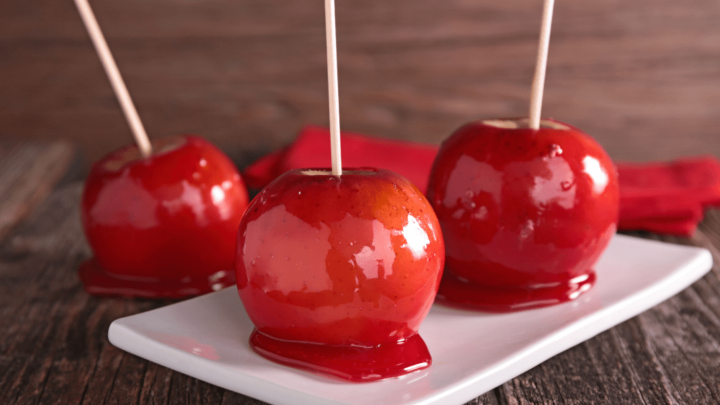 spiked apples on a stick