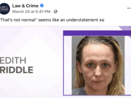 Mug shot of Edith Riddle from Law and Crime's Facebook page.