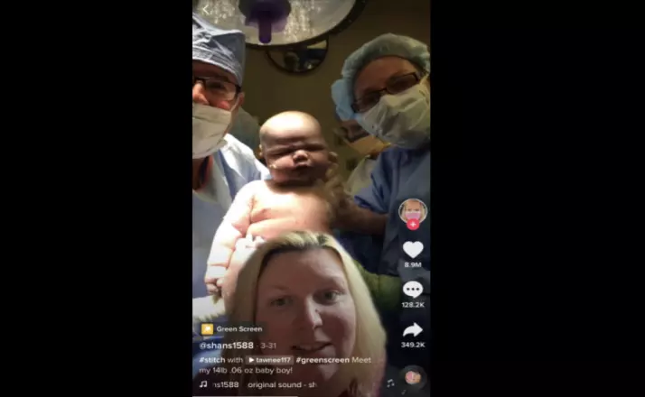 One Mom's Viral Tale On TikTok About Her 14 lb. Newborn Sparks Hilarious Comments