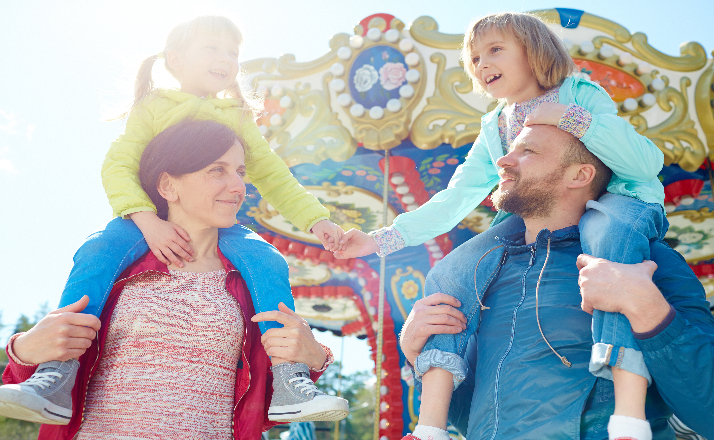 perfect family at the park