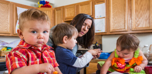 single mom with kids