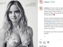 Screen shot of instagram post Sofia Jirau