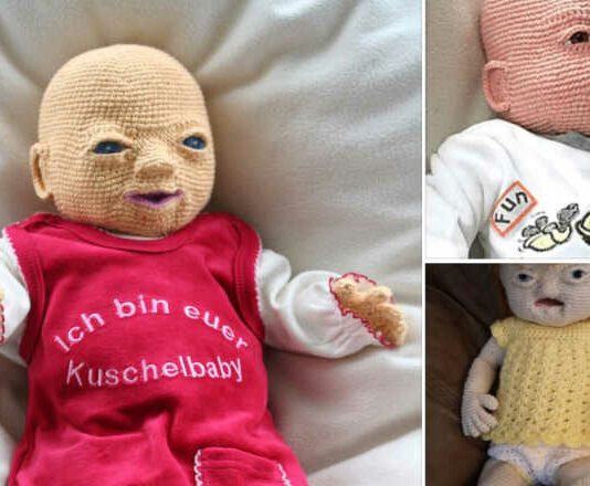 screenshot of three crocheted babies