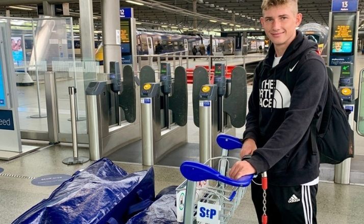 Teenage son with luggage leaving parents with an empty nest