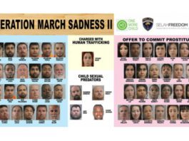 screenshot of sex trafficking suspects by Florida PD