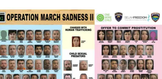 screenshot of sex trafficking suspects by Florida PD
