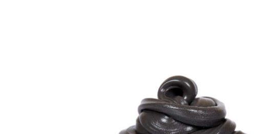 Black slime for kids, transparent funny toy.