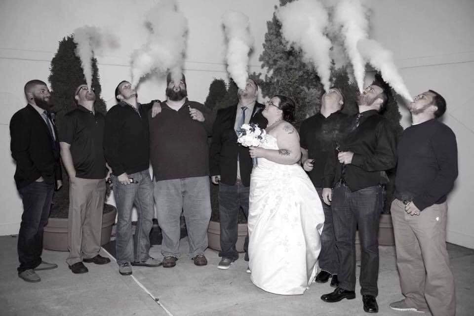 FB post wedding vaping photos