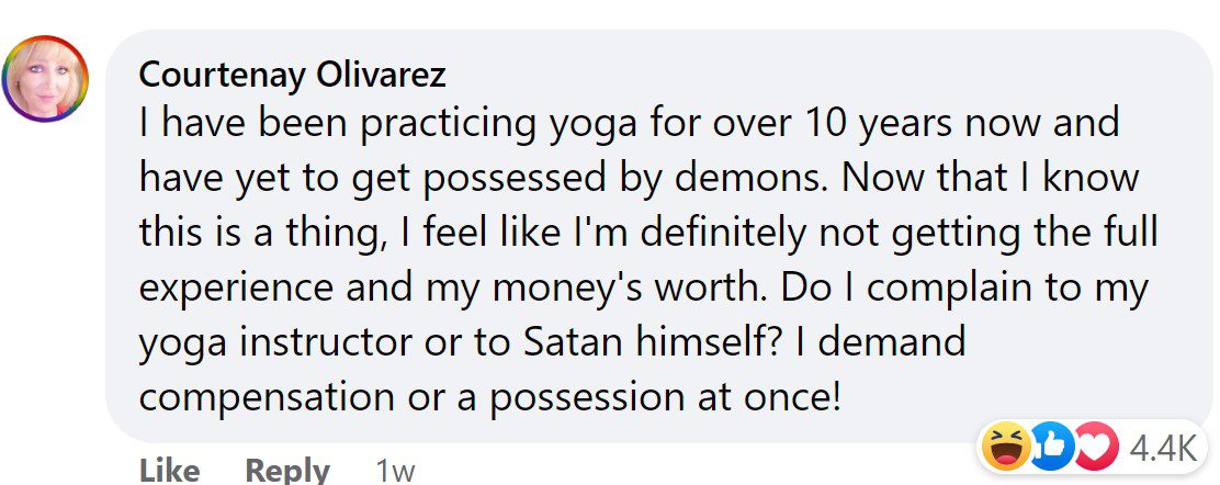 FB comment Yoga Barbie