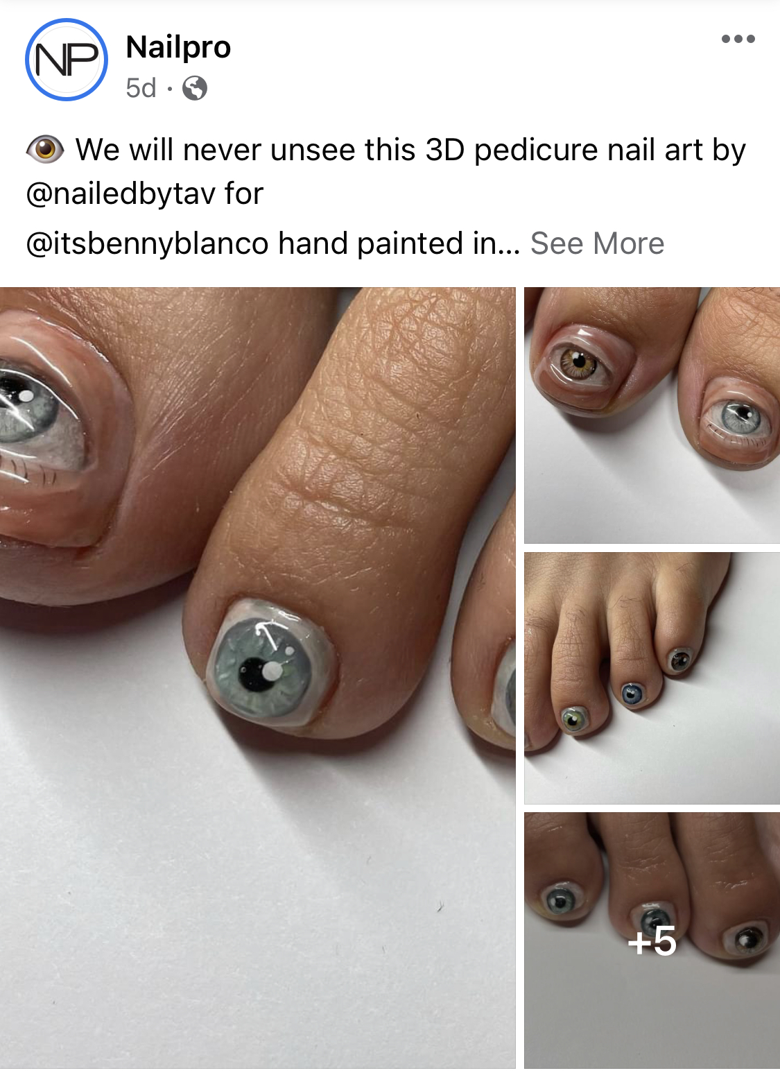 Realistic Eyeball Toenail Art: Toe Eyes