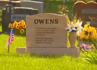 screenshot of headstone that says owens on it