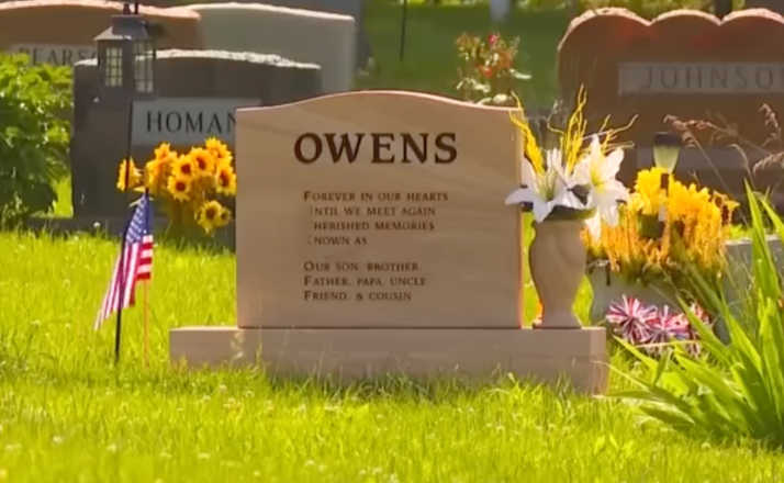 screenshot of headstone that says owens on it