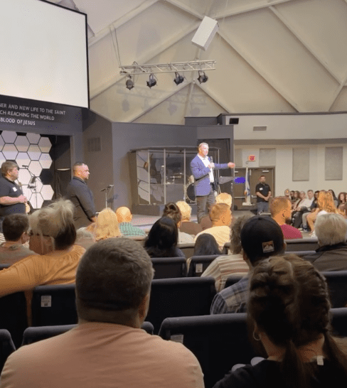 pastor stands up in front of congregation admitting adultery