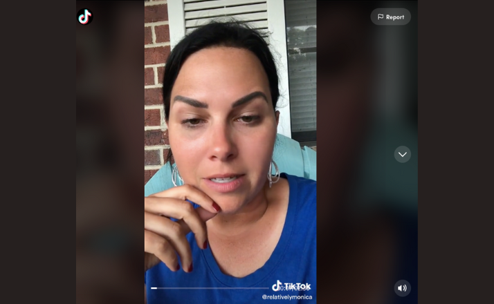 Screenshot of a TikTok video by @relativelymonica1