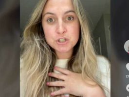 screen shot of woman on TikTok