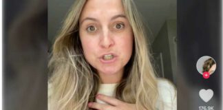 screen shot of woman on TikTok